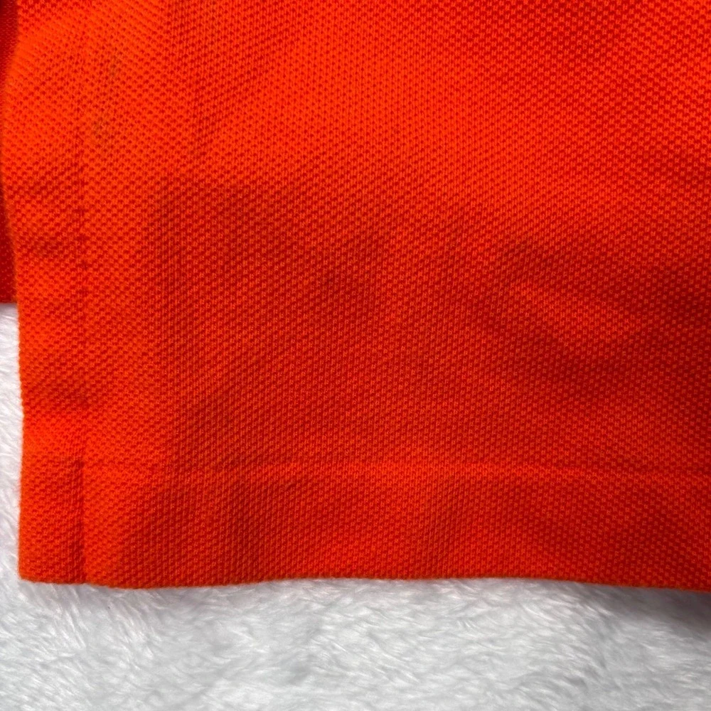 Polo Ralph Lauren Polo Shirt Men L (FIT M) Orange CUSTOM LONG Green Pony Preppy